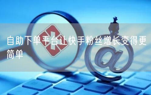 自助下单平台让快手粉丝增长变得更简单