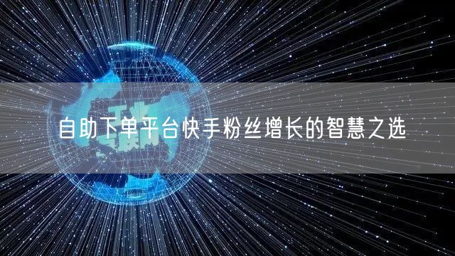 自助下单平台快手粉丝增长的智慧之选