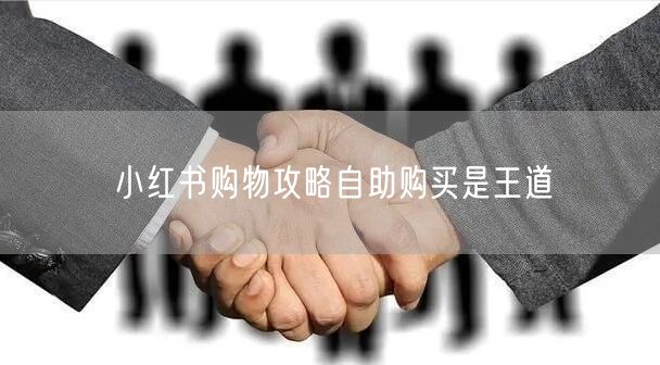 小红书购物攻略自助购买是王道