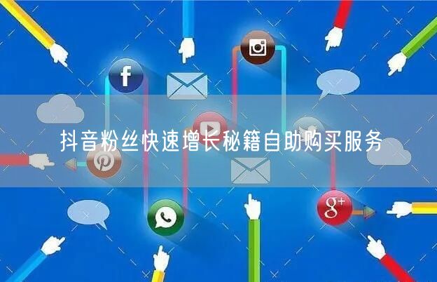 抖音粉丝快速增长秘籍自助购买服务